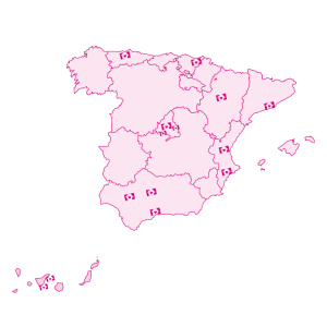 Mapa de España iconos